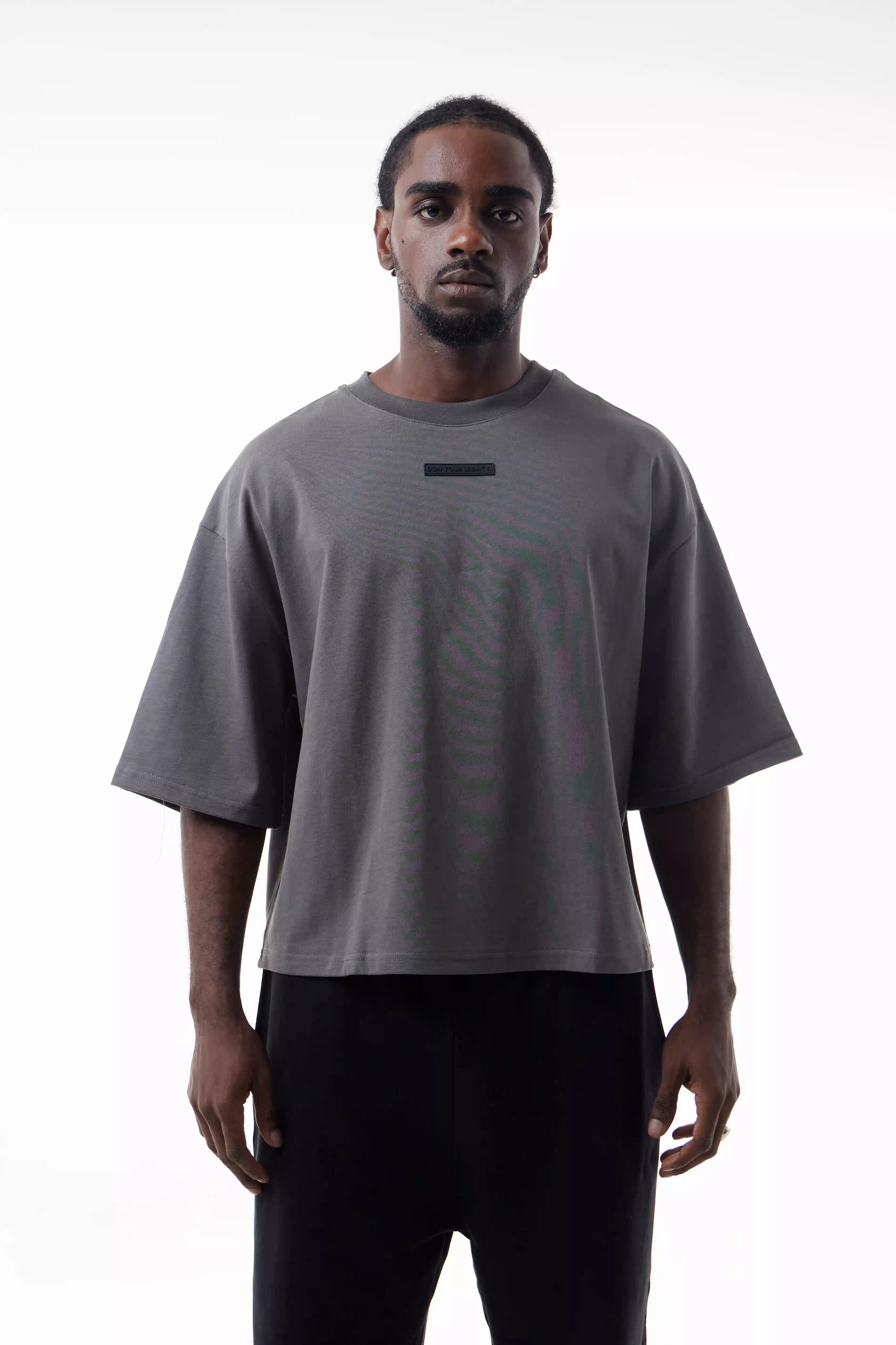 Man wearing a gray Prime Men's Cut