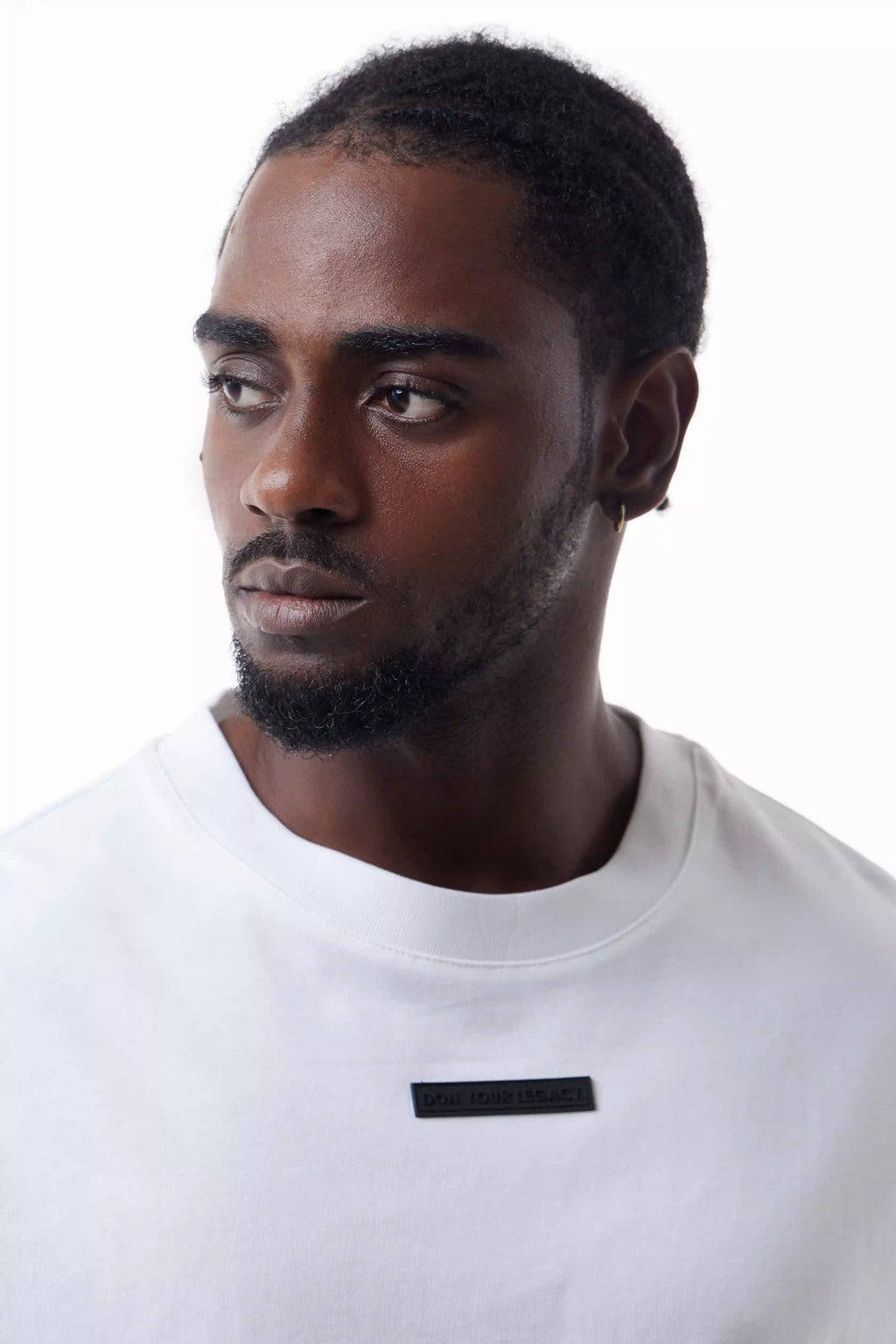 Man wearing a white Prime Men's Cut